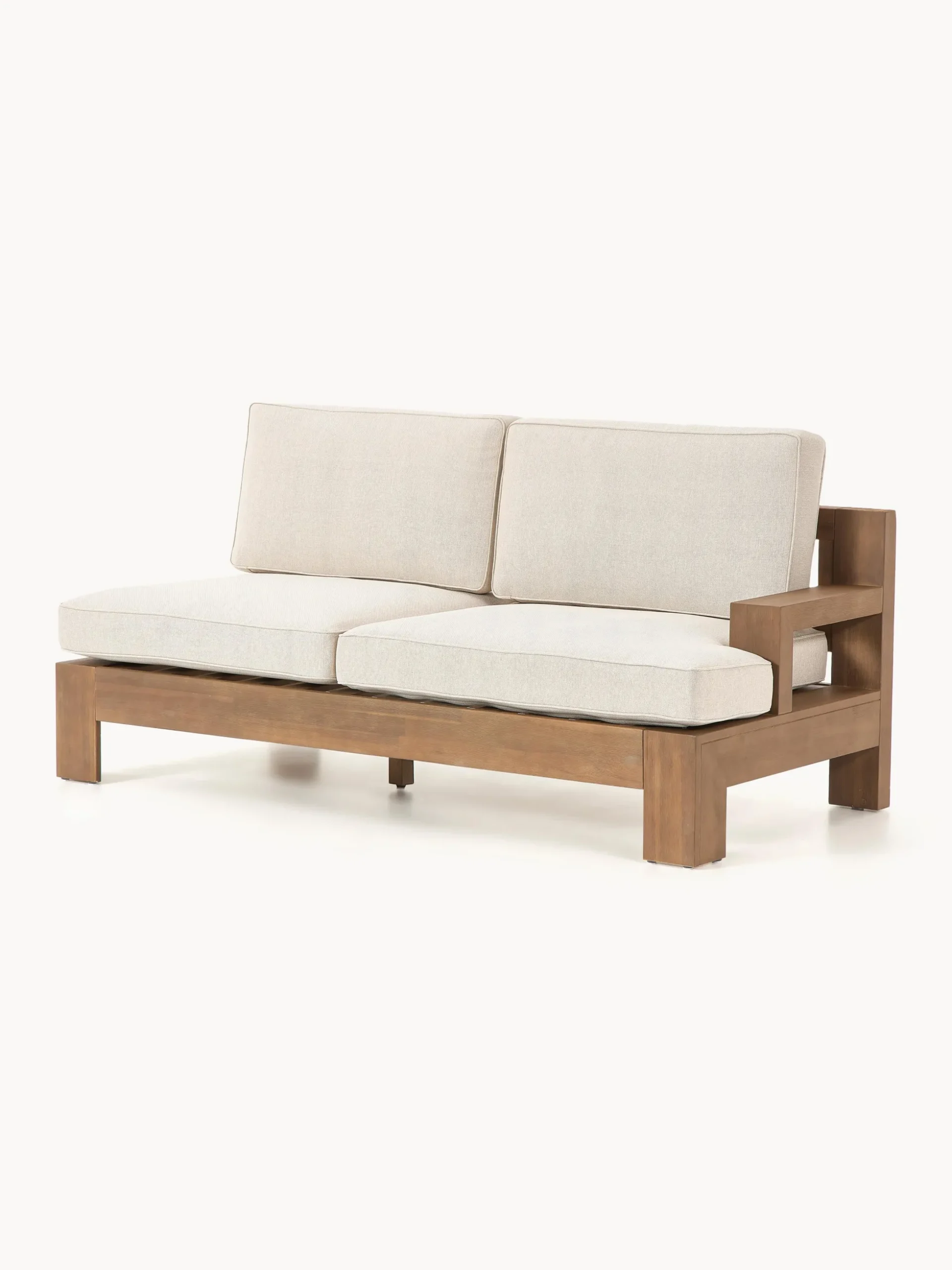Salotto da giardino componibile in legno di acacia Joshua 4 pz
