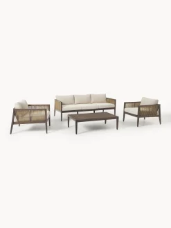 Salotto da giardino in legno di acacia Travis, set da 4