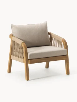 Salotto da giardino in legno di acacia Lu 4 pz