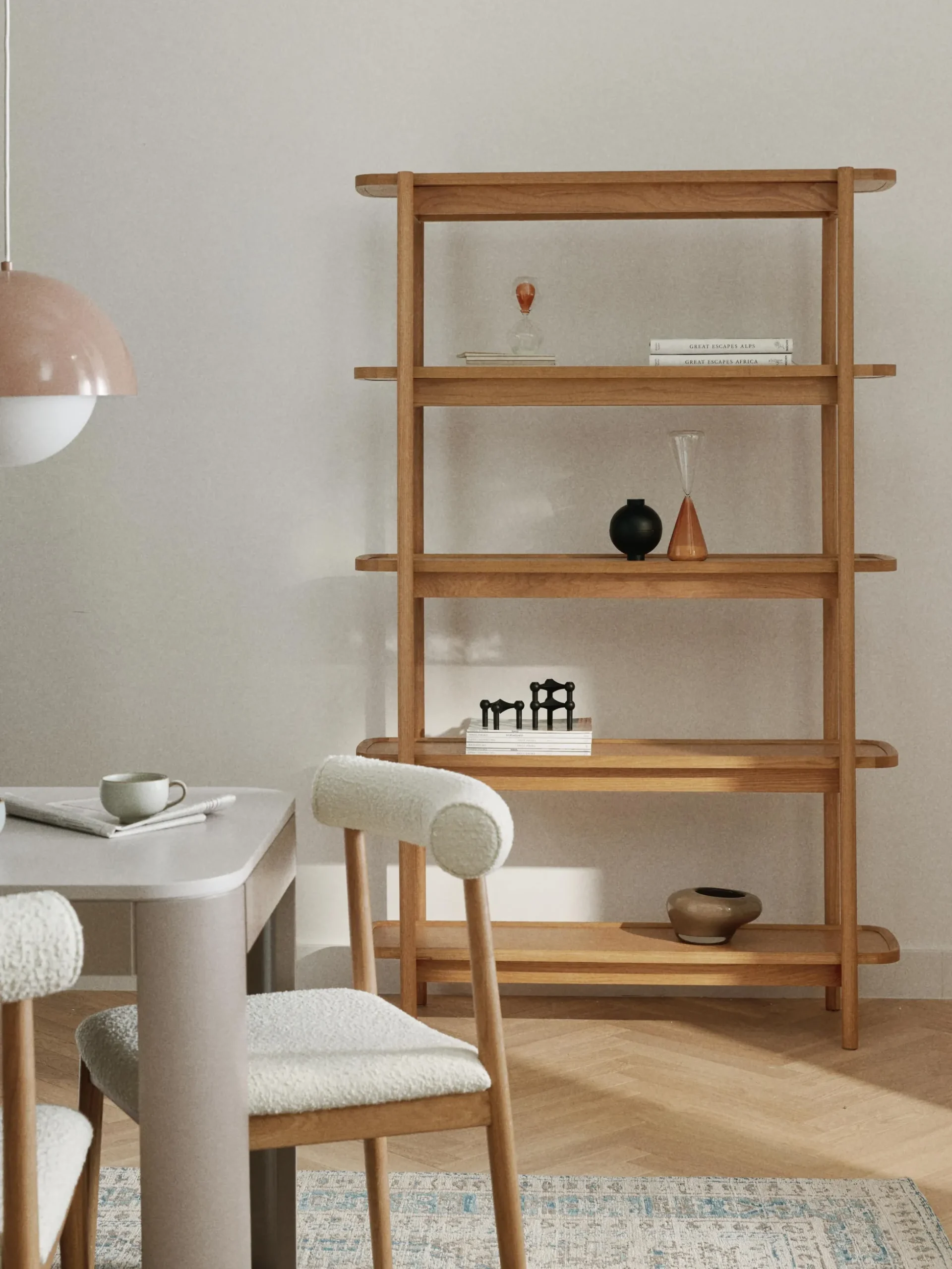 Scaffale alto in legno Libby
