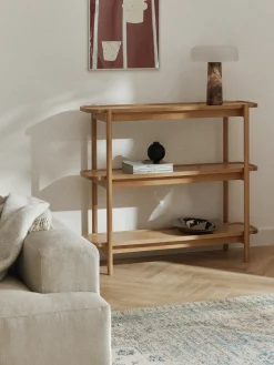 Scaffale basso in legno Libby