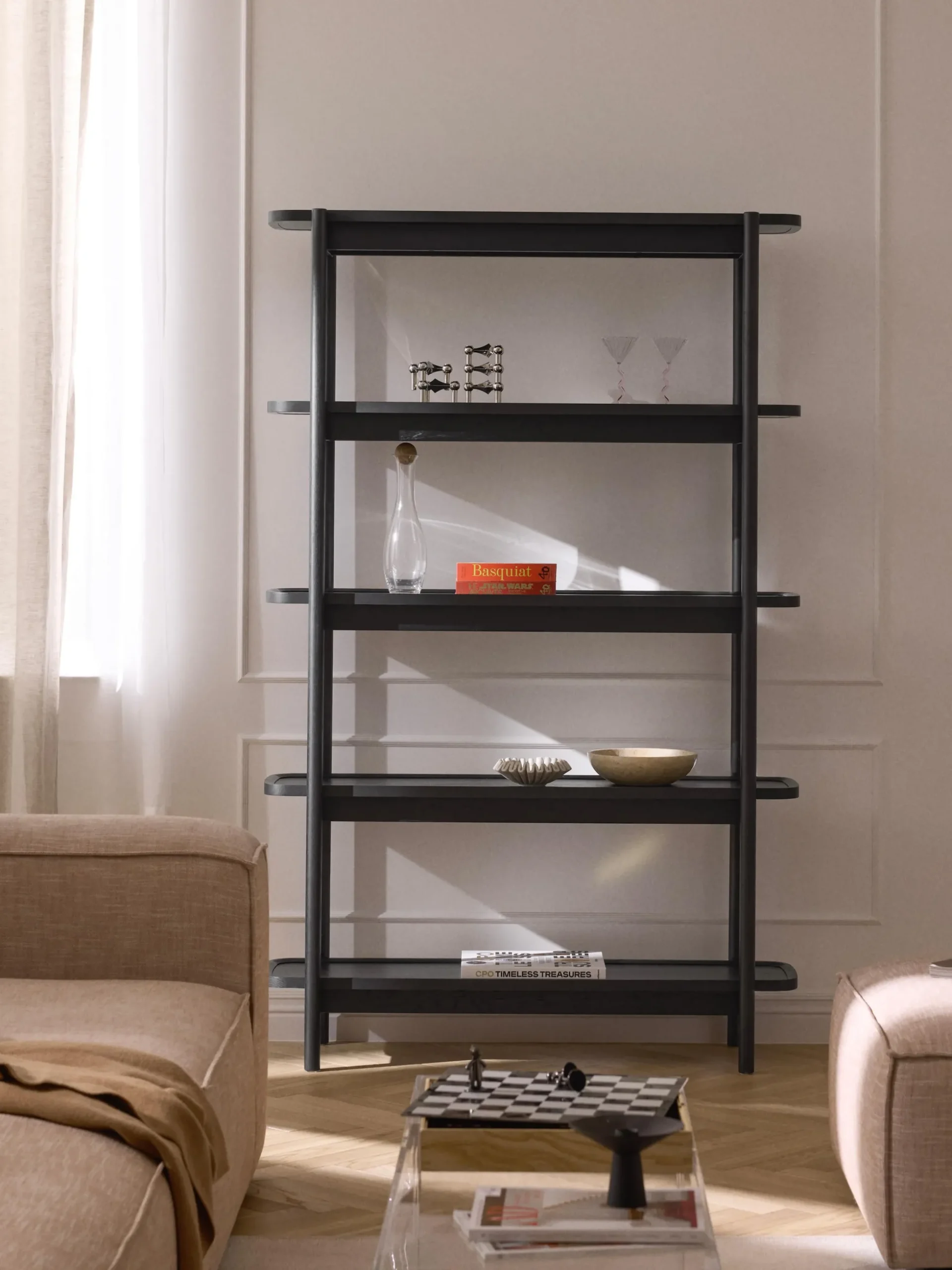Scaffale alto in legno Libby