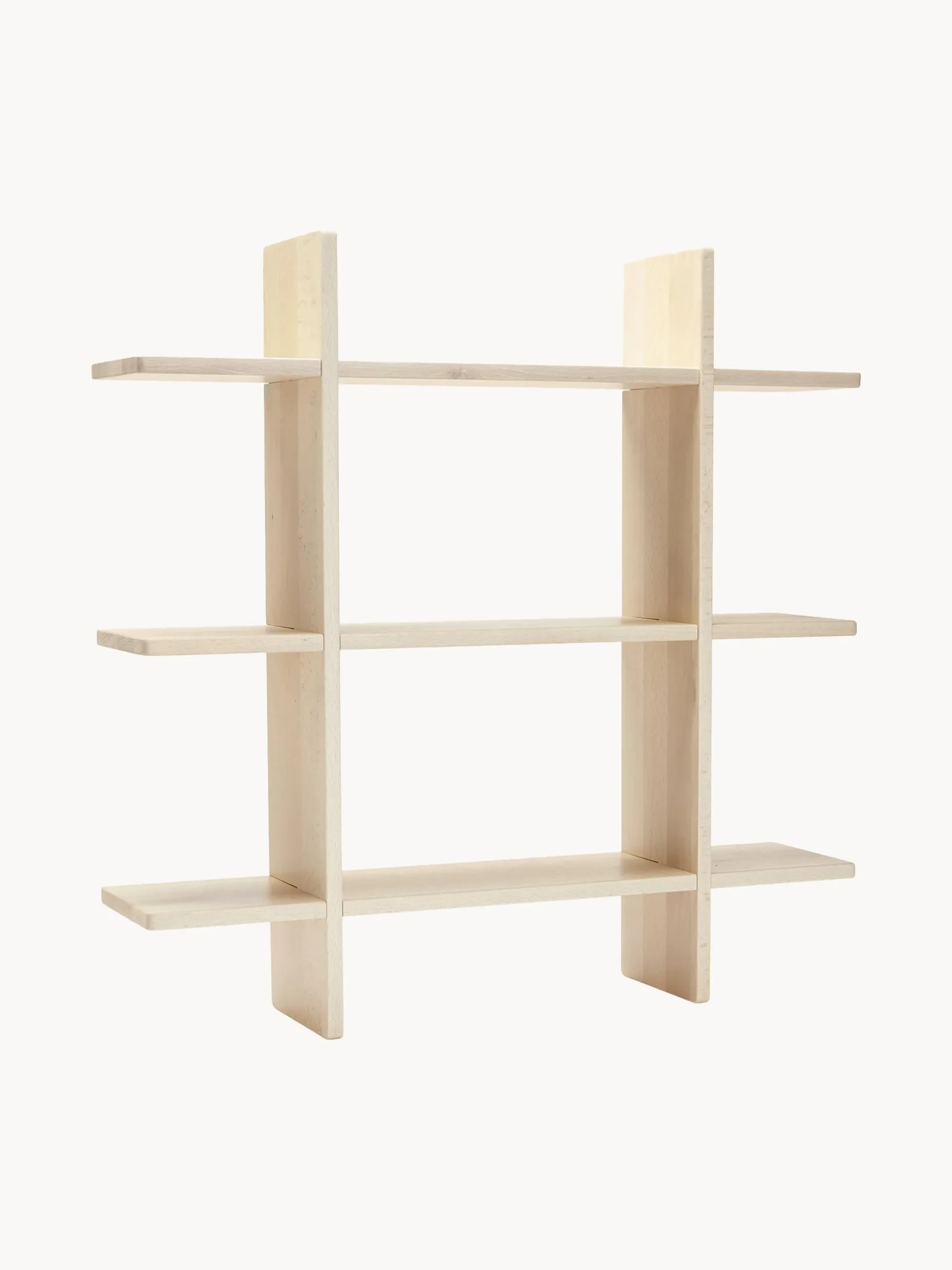Scaffale da parete in legno di faggio Saga