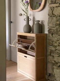 Scarpiera da parete in legno di bambù Kedar