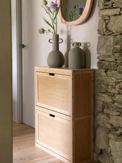 Scarpiera da parete in legno di bambù Kedar
