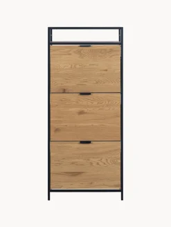 Scarpiera in legno con scomparti pieghevoli Seaford