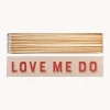 Scatola di fiammiferi di design Love Me Do