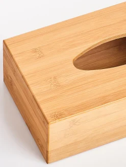 Scatola porta fazzoletti cosmetici in bambù Lisa