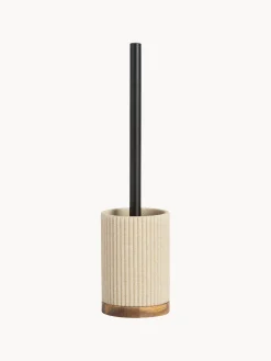 Scopino bagno con dettaglio in legno Laura
