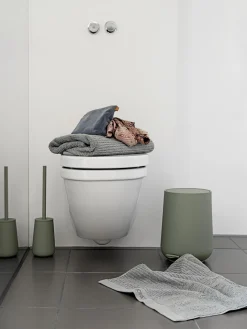 Scopino wc con contenitore in porcellana Nova One