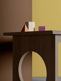 Scrivania in legno con cassetto Bau