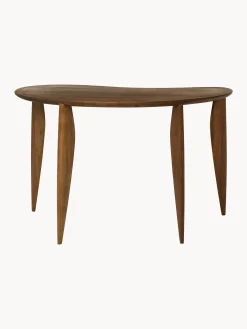 Scrivania in legno di noce dalla forma organica Feve