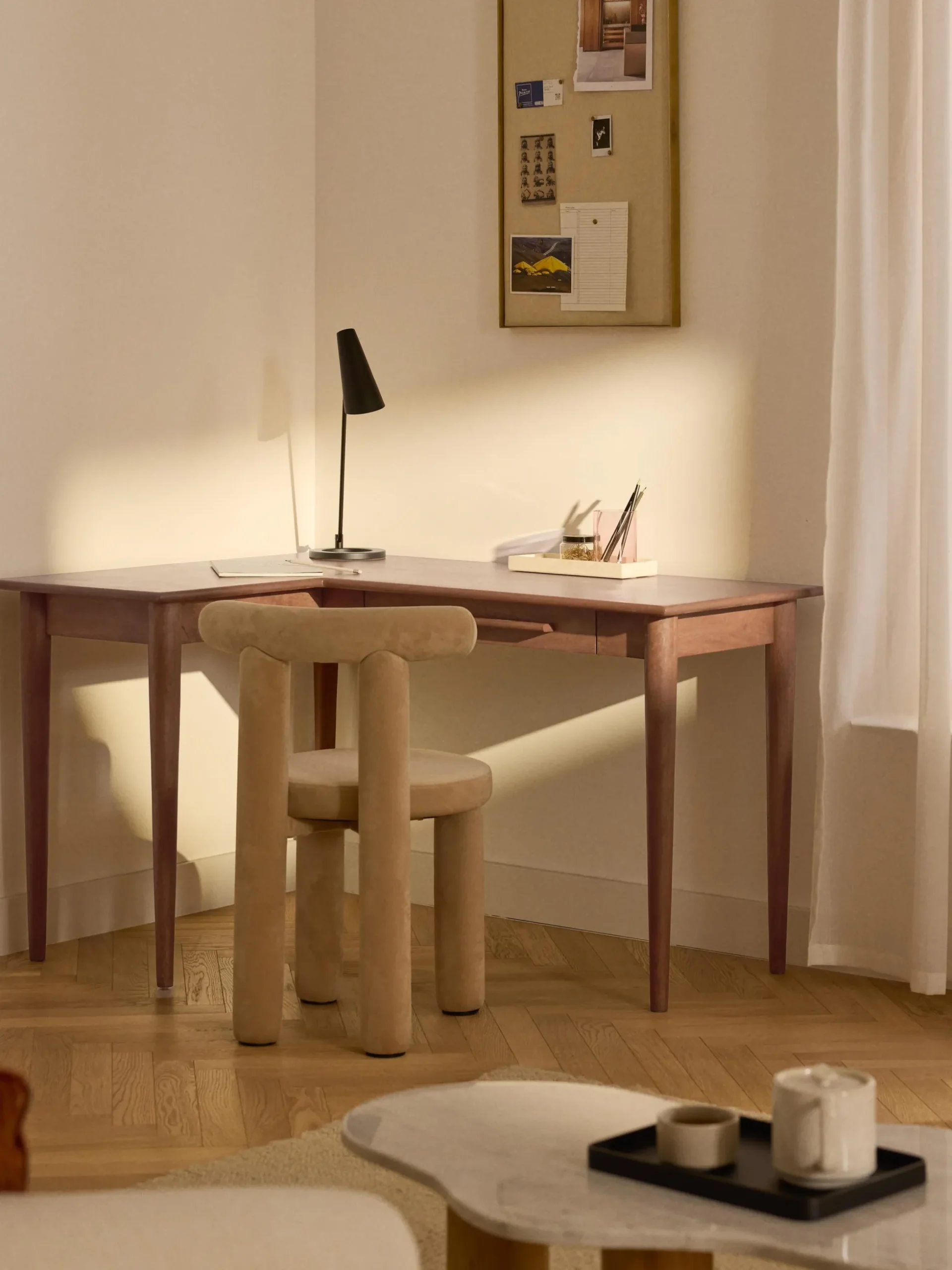 Scrivania rettangolare in legno di mango Paul