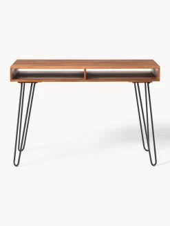 Scrivania in legno di mango e metallo Tova