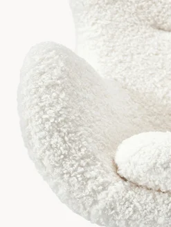 Sedia a dondolo in teddy con gambe in metallo Wing