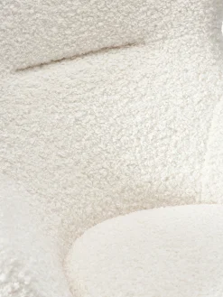 Sedia a dondolo in teddy con gambe in metallo Wing