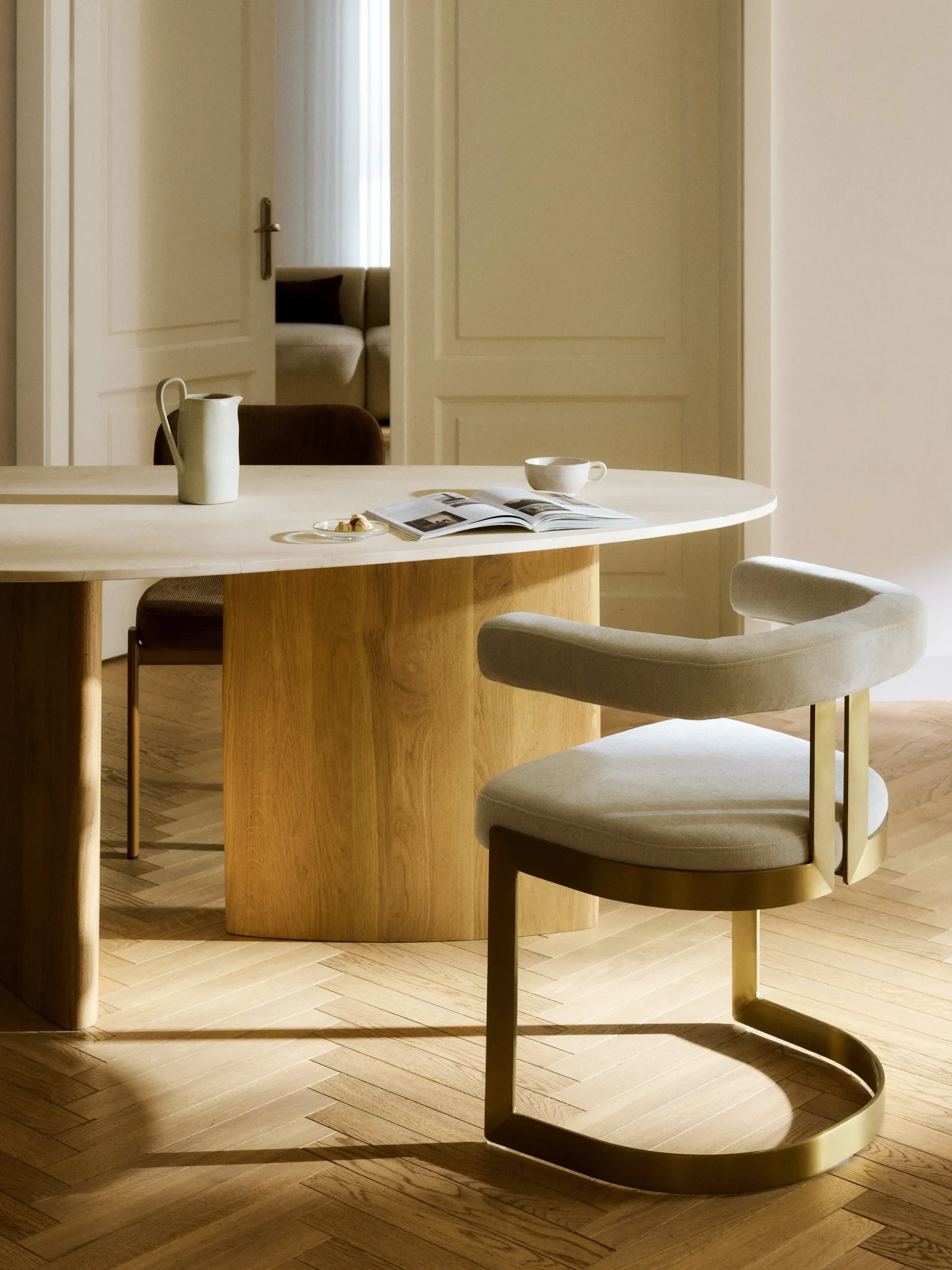 Sedia cantilever imbottita Gianni