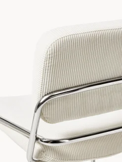 Sedia cantilever in velluto a coste Don