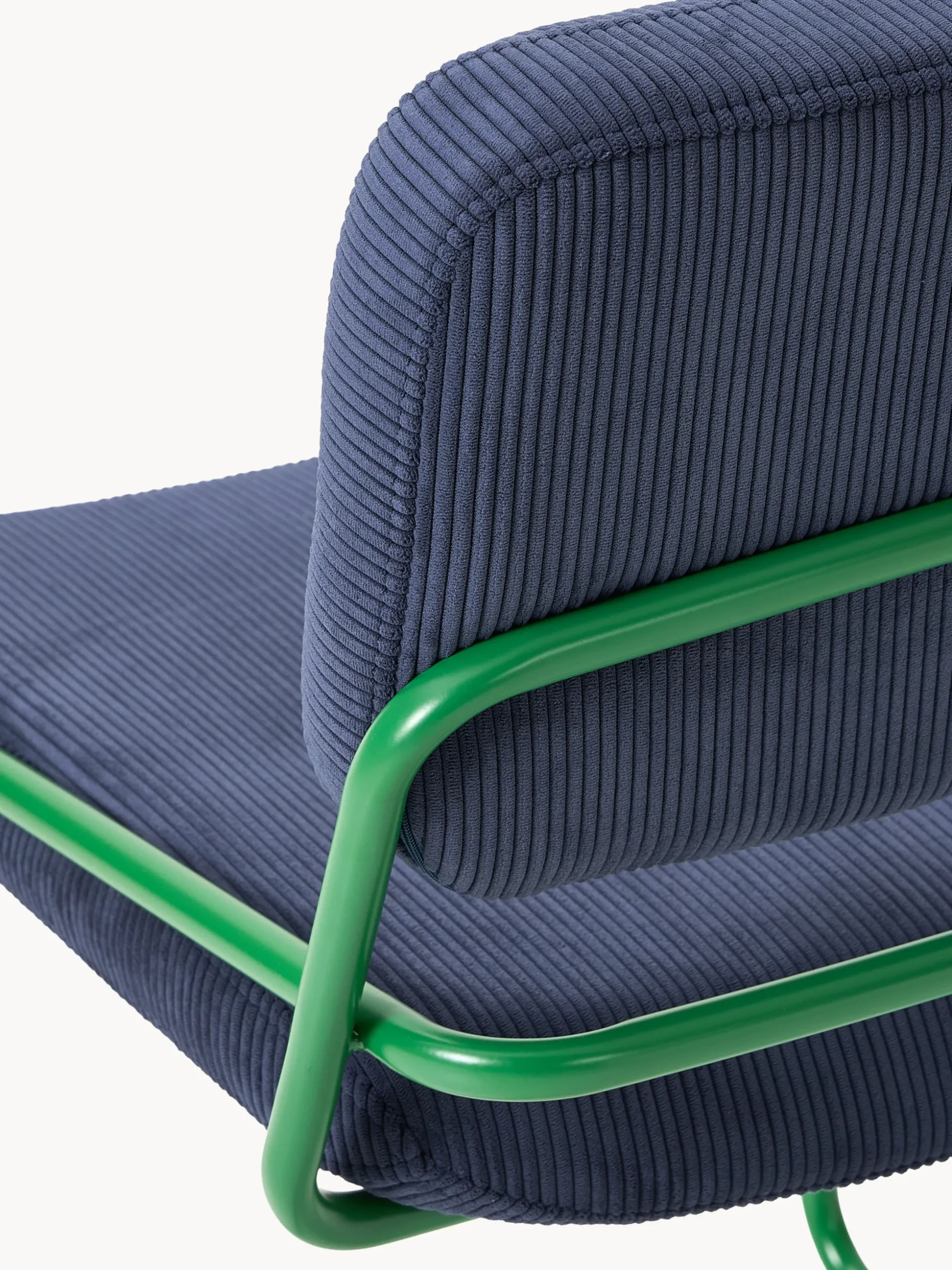 Sedia cantilever in velluto a coste Don