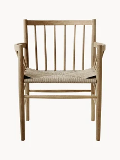 Sedia con bracci in legno di quercia J81