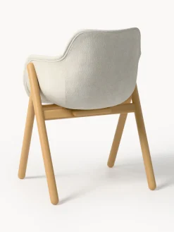 Sedia con braccioli imbottita Carmi