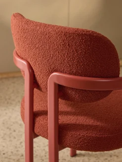 Sedia con braccioli in bouclé Adrien