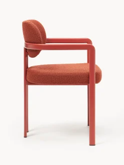 Sedia con braccioli in bouclé Adrien