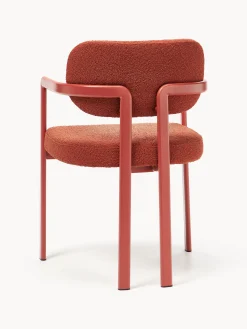 Sedia con braccioli in bouclé Adrien