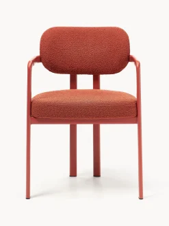 Sedia con braccioli in bouclé Adrien