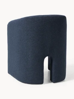 Sedia con braccioli in bouclé Mairo