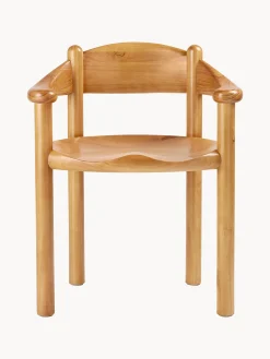 Sedia con braccioli in legno di pino Daumiller