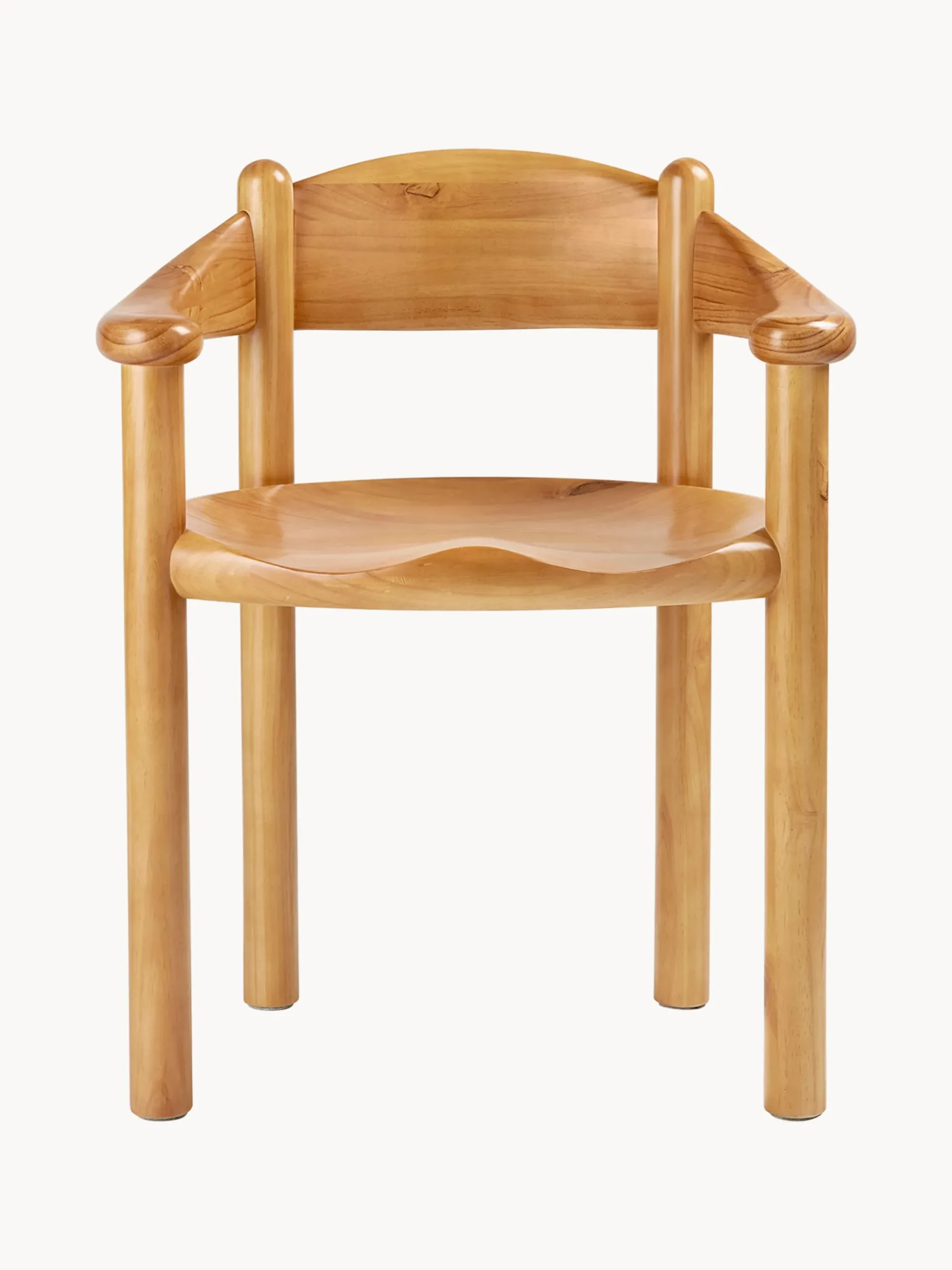 Sedia con braccioli in legno di pino Daumiller