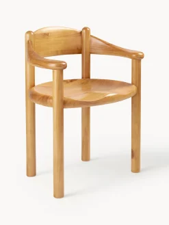 Sedia con braccioli in legno di pino Daumiller