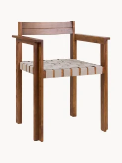 Sedia con braccioli in legno di frassino Symmetry