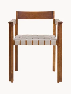 Sedia con braccioli in legno di frassino Symmetry