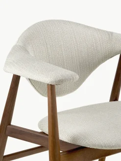 Sedia con braccioli in legno di noce Masculo