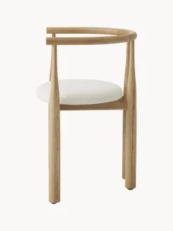 Sedia con braccioli in legno di quercia Bukowski