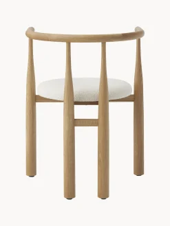 Sedia con braccioli in legno di quercia Bukowski