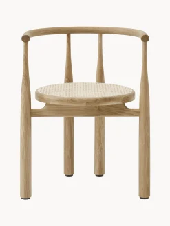Sedia con braccioli in legno di quercia Bukowski