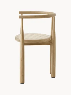 Sedia con braccioli in legno di quercia Bukowski