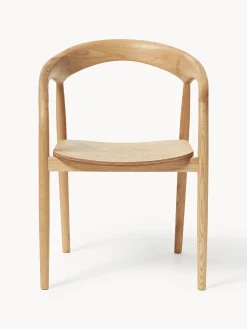Sedia con braccioli in legno di frassino Camille