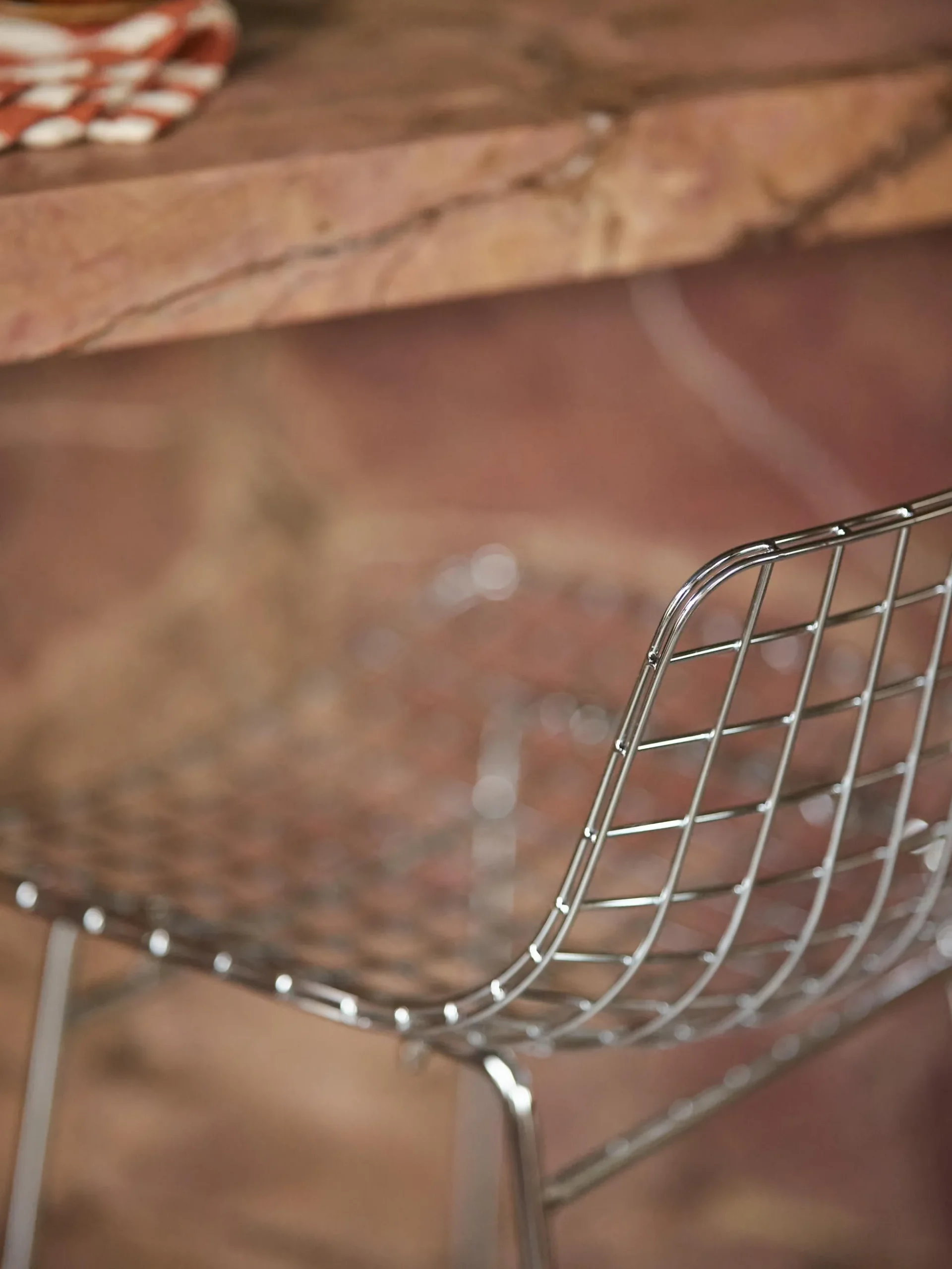 Sedia da bar in metallo Wire