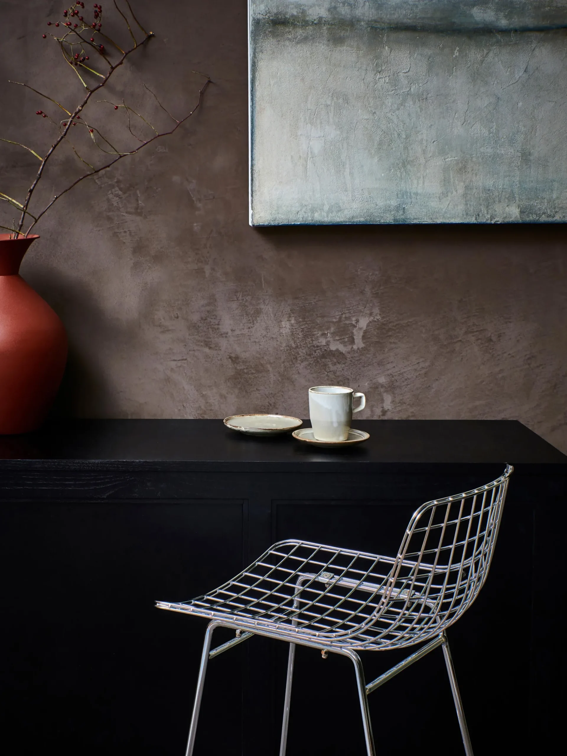 Sedia da bar in metallo Wire