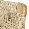 Sedia da giardino in legno di teak con seduta e schienale intrecciati C-Chair