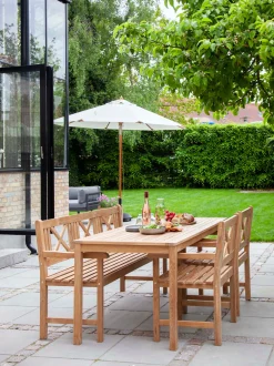 Sedia da giardino in legno di teak Rosenborg