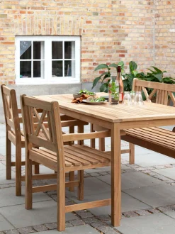 Sedia da giardino in legno di teak Rosenborg