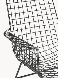 Sedia da pranzo con braccioli in metallo Wire