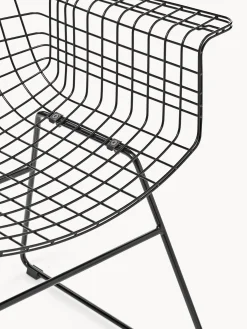 Sedia da pranzo con braccioli in metallo Wire