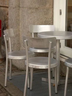 Sedia da pranzo in metallo Tasca