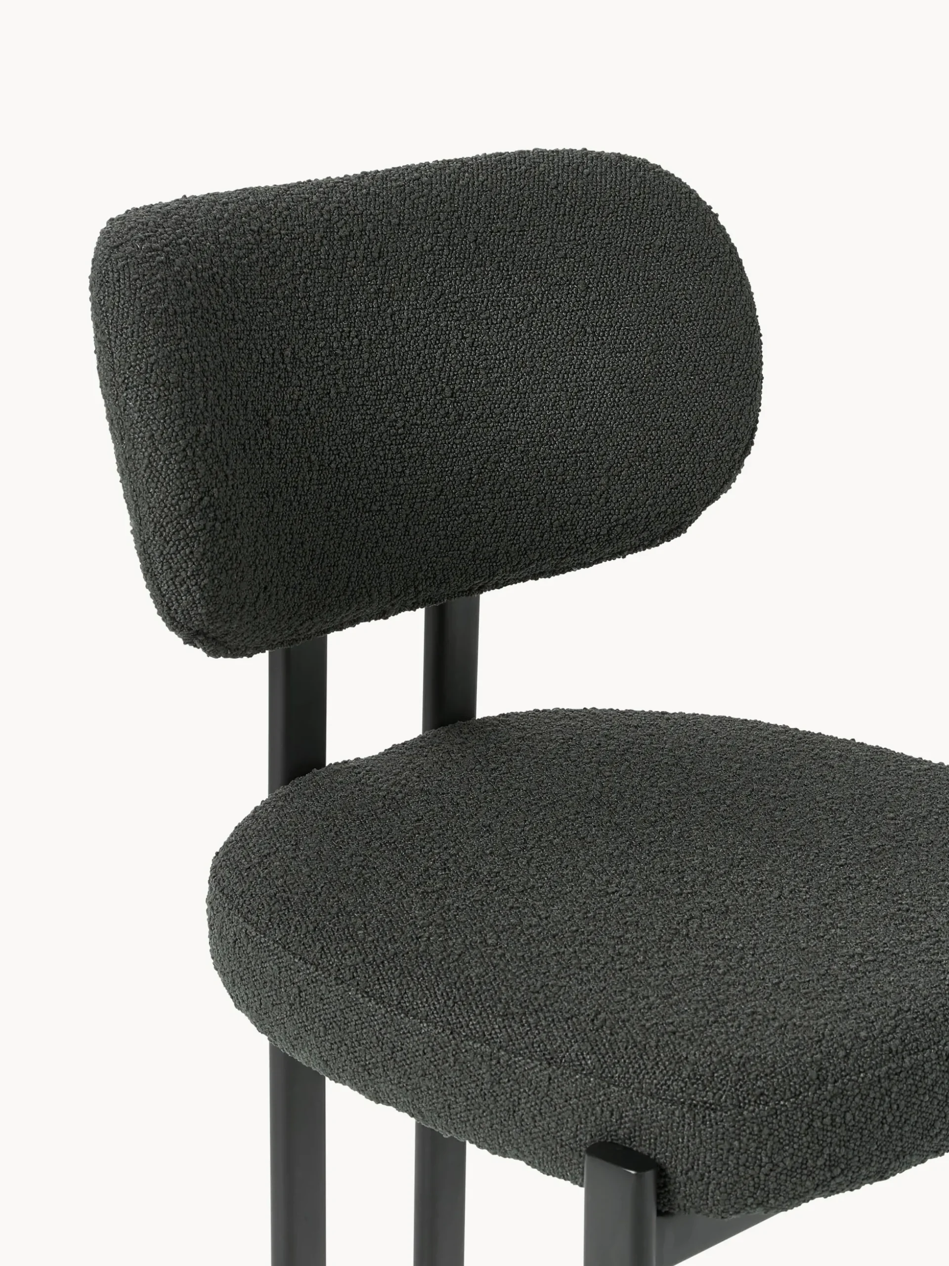 Sedia imbottita in bouclé Adrien